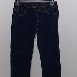 Jennifer Lopez Capri Jeans Women's 0 Petite Dark Blue Denim Stretch Dark Wash
